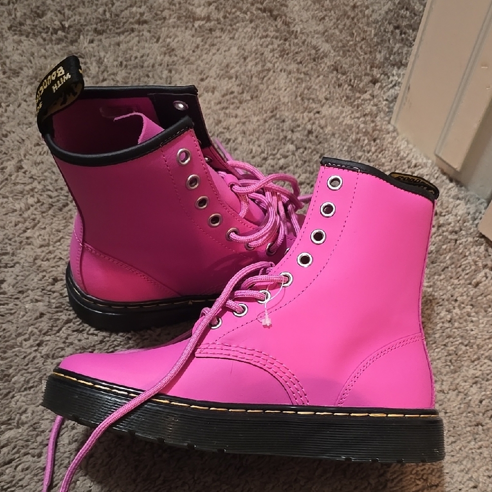 Dr. Martens Pink Combat Boots